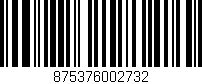 Código de barras (EAN, GTIN, SKU, ISBN): '875376002732'