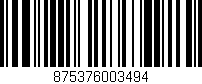 Código de barras (EAN, GTIN, SKU, ISBN): '875376003494'
