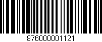 Código de barras (EAN, GTIN, SKU, ISBN): '876000001121'