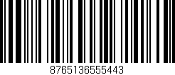 Código de barras (EAN, GTIN, SKU, ISBN): '8765136555443'