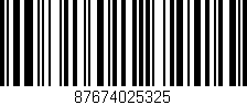 Código de barras (EAN, GTIN, SKU, ISBN): '87674025325'