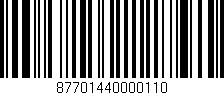 Código de barras (EAN, GTIN, SKU, ISBN): '87701440000110'