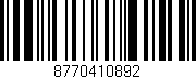 Código de barras (EAN, GTIN, SKU, ISBN): '8770410892'