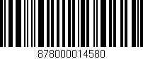Código de barras (EAN, GTIN, SKU, ISBN): '878000014580'