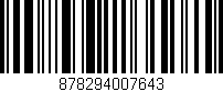 Código de barras (EAN, GTIN, SKU, ISBN): '878294007643'