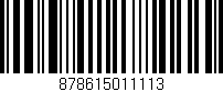 Código de barras (EAN, GTIN, SKU, ISBN): '878615011113'