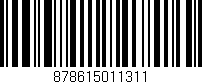 Código de barras (EAN, GTIN, SKU, ISBN): '878615011311'