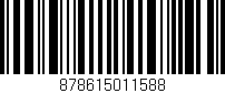 Código de barras (EAN, GTIN, SKU, ISBN): '878615011588'