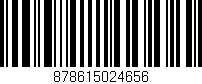 Código de barras (EAN, GTIN, SKU, ISBN): '878615024656'