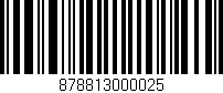 Código de barras (EAN, GTIN, SKU, ISBN): '878813000025'