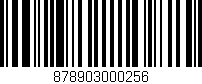 Código de barras (EAN, GTIN, SKU, ISBN): '878903000256'
