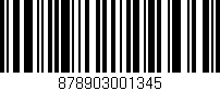 Código de barras (EAN, GTIN, SKU, ISBN): '878903001345'