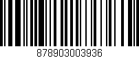 Código de barras (EAN, GTIN, SKU, ISBN): '878903003936'