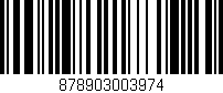 Código de barras (EAN, GTIN, SKU, ISBN): '878903003974'