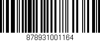 Código de barras (EAN, GTIN, SKU, ISBN): '878931001164'