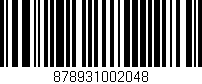 Código de barras (EAN, GTIN, SKU, ISBN): '878931002048'