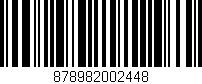 Código de barras (EAN, GTIN, SKU, ISBN): '878982002448'