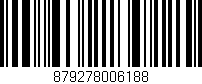 Código de barras (EAN, GTIN, SKU, ISBN): '879278006188'
