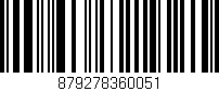 Código de barras (EAN, GTIN, SKU, ISBN): '879278360051'