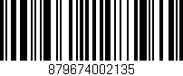 Código de barras (EAN, GTIN, SKU, ISBN): '879674002135'
