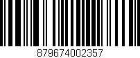 Código de barras (EAN, GTIN, SKU, ISBN): '879674002357'