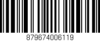 Código de barras (EAN, GTIN, SKU, ISBN): '879674006119'