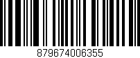 Código de barras (EAN, GTIN, SKU, ISBN): '879674006355'