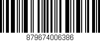 Código de barras (EAN, GTIN, SKU, ISBN): '879674006386'