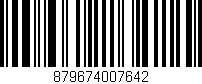Código de barras (EAN, GTIN, SKU, ISBN): '879674007642'