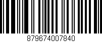 Código de barras (EAN, GTIN, SKU, ISBN): '879674007840'