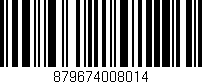 Código de barras (EAN, GTIN, SKU, ISBN): '879674008014'