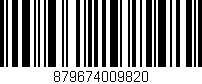 Código de barras (EAN, GTIN, SKU, ISBN): '879674009820'