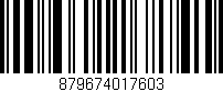 Código de barras (EAN, GTIN, SKU, ISBN): '879674017603'