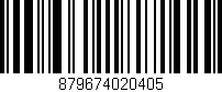 Código de barras (EAN, GTIN, SKU, ISBN): '879674020405'