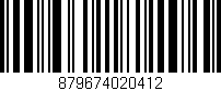 Código de barras (EAN, GTIN, SKU, ISBN): '879674020412'