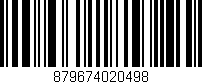 Código de barras (EAN, GTIN, SKU, ISBN): '879674020498'