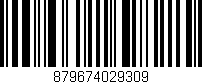Código de barras (EAN, GTIN, SKU, ISBN): '879674029309'