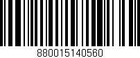 Código de barras (EAN, GTIN, SKU, ISBN): '880015140560'