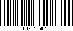 Código de barras (EAN, GTIN, SKU, ISBN): '8806071840192'