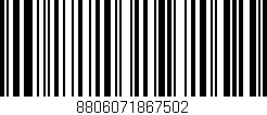 Código de barras (EAN, GTIN, SKU, ISBN): '8806071867502'