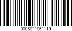Código de barras (EAN, GTIN, SKU, ISBN): '8806071961118'