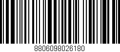 Código de barras (EAN, GTIN, SKU, ISBN): '8806098026180'