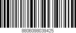 Código de barras (EAN, GTIN, SKU, ISBN): '8806098039425'