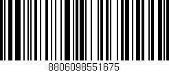 Código de barras (EAN, GTIN, SKU, ISBN): '8806098551675'