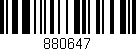 Código de barras (EAN, GTIN, SKU, ISBN): '880647'