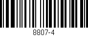 Código de barras (EAN, GTIN, SKU, ISBN): '8807-4'