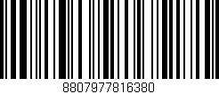 Código de barras (EAN, GTIN, SKU, ISBN): '8807977816380'
