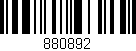 Código de barras (EAN, GTIN, SKU, ISBN): '880892'