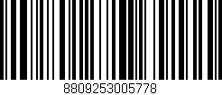 Código de barras (EAN, GTIN, SKU, ISBN): '8809253005778'
