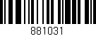 Código de barras (EAN, GTIN, SKU, ISBN): '881031'
